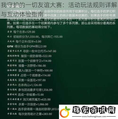 我守護的一切友誼大賽：活動玩法規則詳解與互動體驗指南