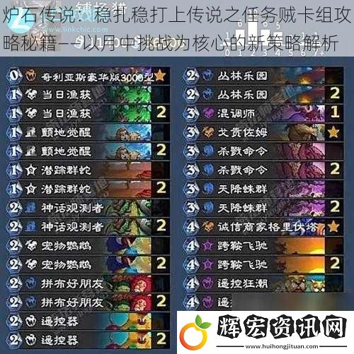 爐石傳說：穩扎穩打上傳說之任務賊卡組攻略秘籍——以月中挑戰為核心的新策略解析