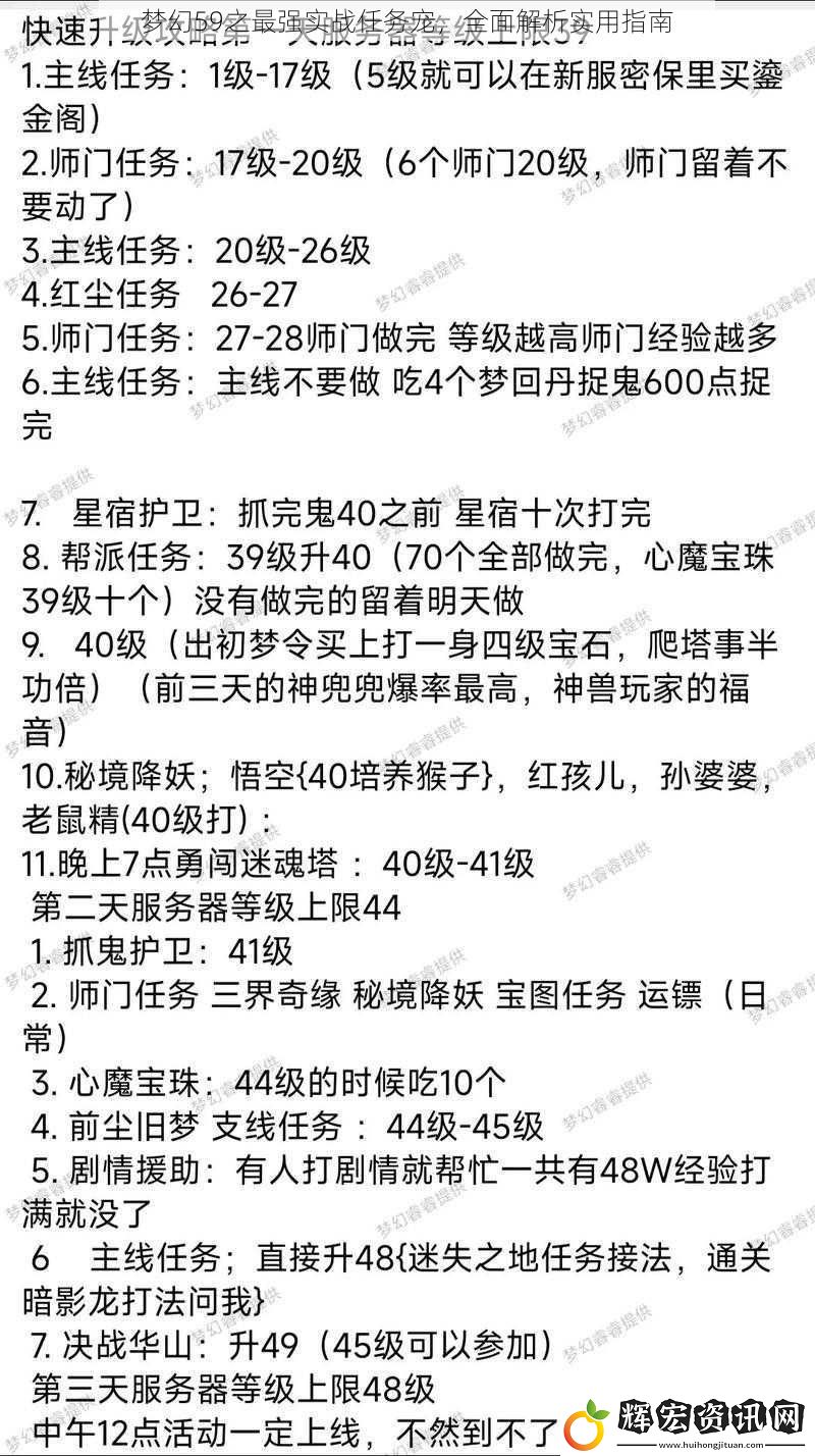 夢幻59之最強實戰任務寵，全面解析實用指南