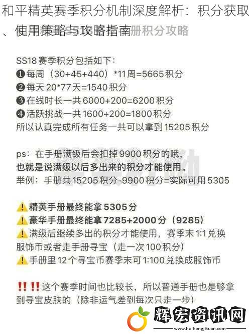 和平精英賽季積分機制深度解析：積分獲取、使用策略與攻略指南